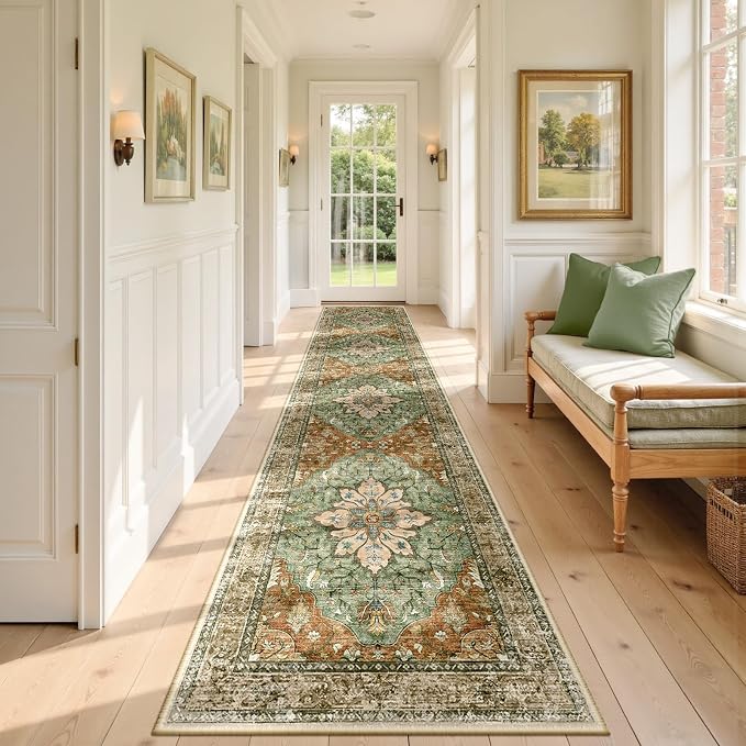 Area Rugs 2'6''x14' Runner Rug Non Slip Washable by RELEANY