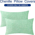 CaliTime Throw Pillow Covers Decorative 16 X 26 Inches Pack of 2 Cozy Chenille - Image 6