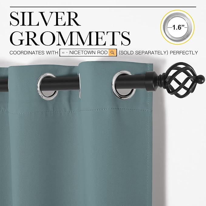 NICETOWN Modern Blackout Curtains Noise Reducing, Thermal Insulated and Privacy - Image 3