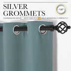 NICETOWN Modern Greyish Blue Blackout Curtains Noise Reducing, Thermal - Image 3