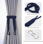 NICEEC 2 Pack Natural Cotton Rope Curtain Tiebacks Elegant Boho Style - Image 2