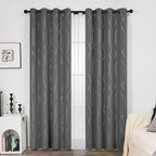 Deconovo Blackout Curtains 108 Inches Long, Thermal Insulated Soundproof Drapes - Image 2