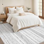 Nakagishi Area Rug Living Room Rugs: 5x7 Machine Washable Boho Large Neutral - Image 5