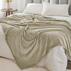 BEDELITE Fleece Blanket Twin Size Oat Linen Throw Blankets - Image 6