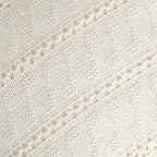 Fancy Homi Set of 1 Boho Cream Lumbar Decorative Throw Pillow Cover 12x20 Inch - Image 4