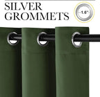NICETOWN Dark Green Blackout Cafe Satin Curtains - Image 2
