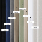 OWENIE Bob Valance Curtains 18 Inch Length 1 Piece, Faux Linen Slub Solid Black - Image 7