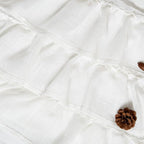 jinchan Ruffled Valance Curtain Slubbed Crossed Kitchen Valance Vintage - Image 8