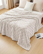 Utopia Bedding Linen Checkered Fleece Throw Blanket - Image 5