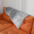 linmopm Faux Fur Rug Sheepskin Shag Fluffy Fuzzy Grey 2x3 ft Small Rugs - Image 4