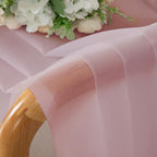 OVZME Blush Pink Sheer Curtains 54 Inches Long 2 Panels - Image 5