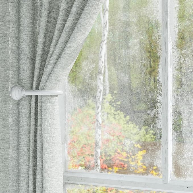 Hion Curtain Holdbacks White 2pcs, Curtain Tiebacks Wall Mounted Curtain Hooks - Image 6