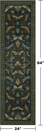 Hazo Haus Insect 2x7 Stain Resistant Kitchen Runner Rugs, Vintage Bathroon Rug - Image 2