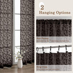 Chyhomenyc Extra Long Chocolate Sheer Curtains 120 Inch Length 2 Panels Set - Image 5