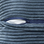 MIULEE Blue Corduroy Lumbar Pillow Covers 12x20 Inch 12x20 Inch - Image 7