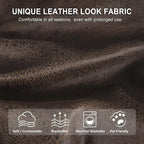 Leather Look Couch Cushion Covers Sofa Seat Slipcovers Sets Couches Furniture - Image 4