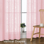 Simplebrand Blush Sheer Curtains 72 Inch Length 2 Panels - Image 5