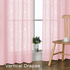 Simplebrand Blush Semi Sheer Curtains 96 Inches Long 2 Panels, Light Filtering - Image 5