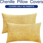 CaliTime Throw Pillow Covers Decorative 16 X 26 Inches Pack of 2 Cozy Chenille - Image 6