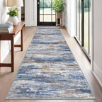 KOZYFLY Modern Abstract Washable Rug Runner 2.6x12 Hallway Rug Runner Non-Slip by KOZYFLY