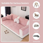 Velvet Couch Cover, Washable Sectional Sofa Cover, Anti Slip Sofa Slipcover - Image 5