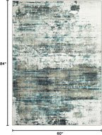 5x7 Area Rugs Washable Rug: Modern Abstract Living Room Rug Soft Anti-Skid Thin - Image 2