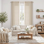 Linen Curtains for Living Room 72 Inches Long Modern Farmhouse Decor Light - Image 6