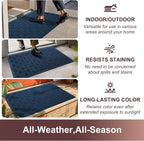 Mibao Front Door Mat Indoor Outdoor Entrance, Dirt Trapping Welcome Mats - Image 5