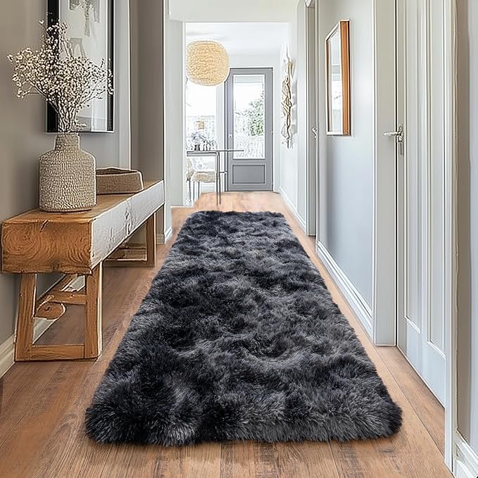 Pionblank Fluffy Runner Rugs for Bedroom 2x6, Modern Shaggy Area Rug for - Image 7