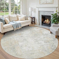 Round Rug 8ft Circle Rug Washable: Carpet Circular Area Rug by Aelenmu