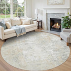 Round Rug 8ft Circle Rug Washable: Carpet Circular Area Rug by Aelenmu