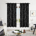 Deconovo Black Blackout Curtains, Thermal Insulated Soundproof Privacy Curtain by Deconovo