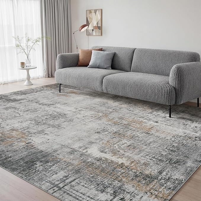 8 x 10 Area Rugs for Living Room, Machine Washable Non Slip Rug Ultra Soft Low by AMOAMI