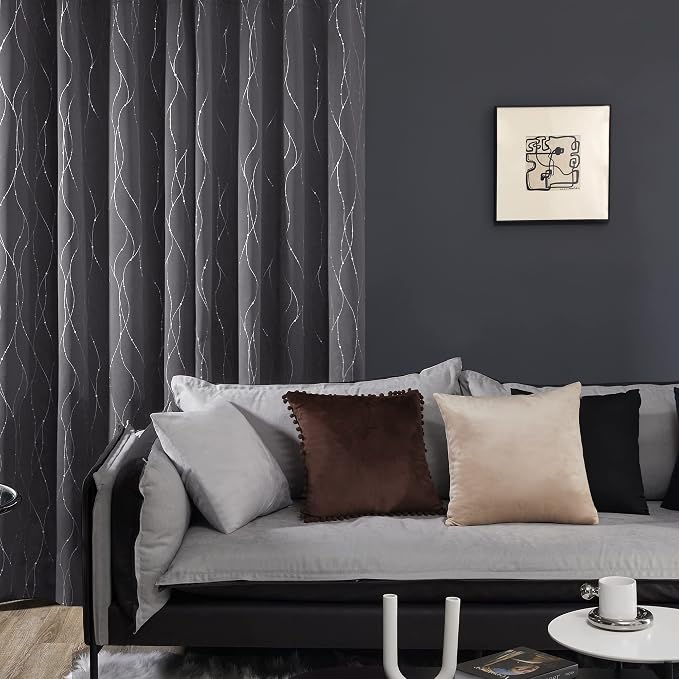Deconovo Gray Curtains for Living Room, Protect Pravicy Thermal Insulated - Image 3