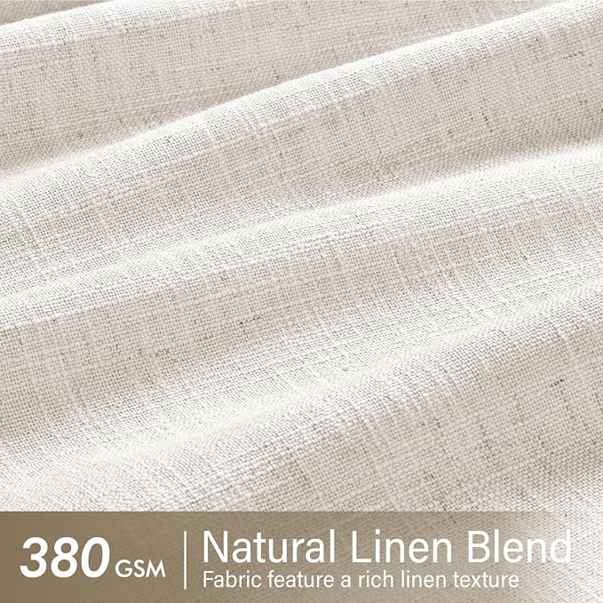 MIULEE Pinch Pleated Thick Linen Curtains 86 Inches Long 2 Panels Set - Image 4