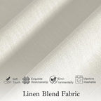 RYB HOME Short Kitchen Valances Thick Faux Linen Blended 2 Panels, Privacy - Image 5