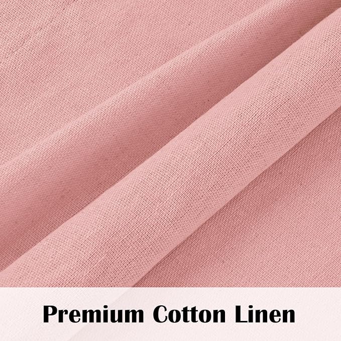 FRAMICS Farmhouse Kitchen Curtains 36 Inch Length, Rustic Cotton Linen Tier - Image 7