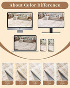 Madane 5x7 Area Rugs for Living Room, Washable Vintage Natural Rug - Image 8