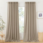 RYB HOME Extra Long Linen Curtains by RYBHOME