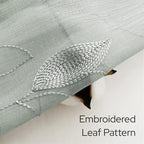 HOMEIDEAS Sage Green Sheer Kitchen Curtains 30 X 36 Inch Length 2 Panels - Image 3
