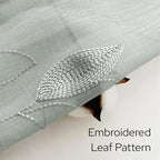 HOMEIDEAS Sage Green Sheer Kitchen Curtains 30 X 24 Inch Length 2 Panels - Image 3