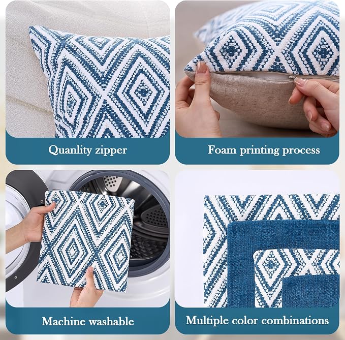 HPUK Decorative Throw Pillow Covers Set of 4 Couch Pillows Accent Cushion Cover - Image 4