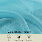 Sheer Curtains 84 Inches Long 2 Panels Set - Image 3