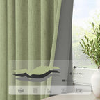 Light Sage Green Short Blackout Curtains - Image 4