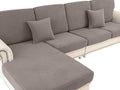 Couch Cushion Cover Chaise Lounge Cover Washable Separate Seat Chaise Couch by LA+MEACK