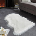 AMTOVO Faux Fur Rug, Fluffy Sheepskin Rug, Fuzzy Ultra Soft 2 x 3 ft Shag Rugs - Image 5