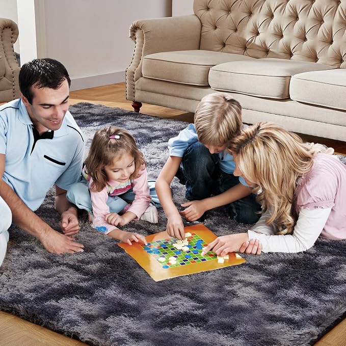 Large Area Rugs for Living Room, 6x9 Feet Fluffy Shag Fuzzy Plush Soft Bedroom - Image 7