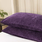 CaliTime Throw Pillow Covers Decorative 20 X 26 Inches Pack of 2 Cozy Chenille - Image 3