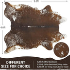 AROGAN Western Decor Faux Fur Cowhide Rug, 4.6×5.2 Feet Premium Animal Skin Cow - Image 2