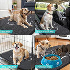 OLANLY Dog Door Mat for Muddy Paws 44x32, Paw Print Design, Absorbs Moisture - Image 7